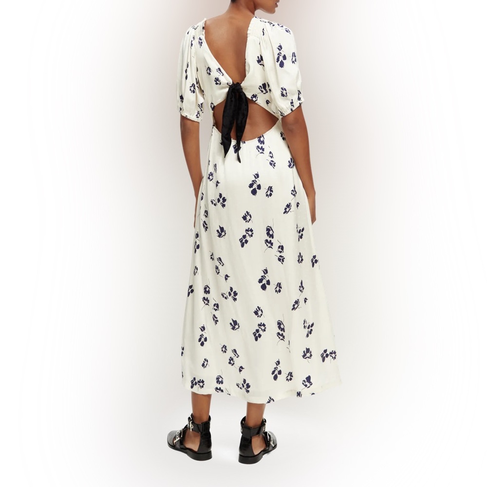 SCOTCH & SODA V-NECK OPEN BACK MAXI DRESS - Picture 10 of 13